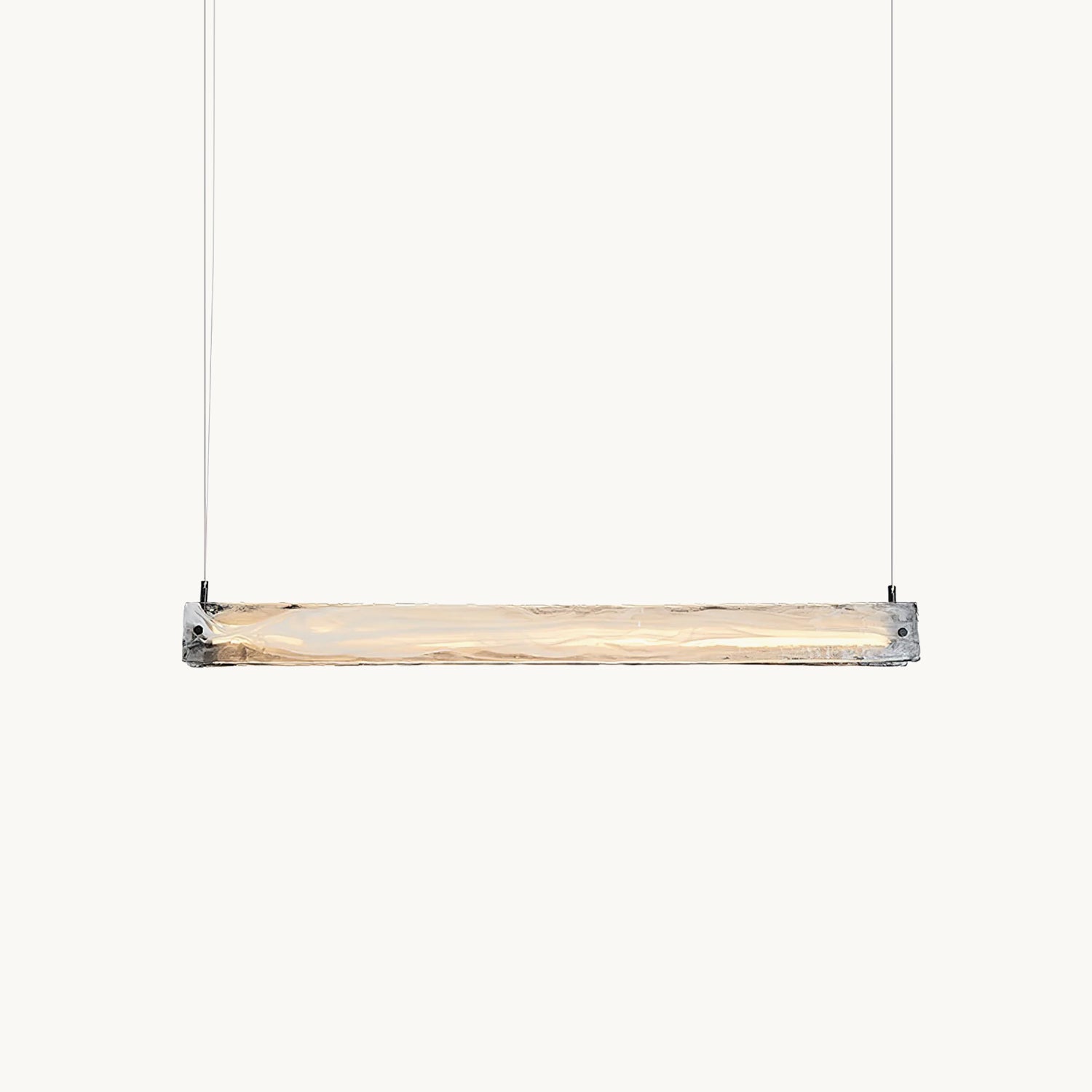 Modern Saanen Linear Pendant Light - Minimalist LED Hanging Fixture for Kitchen Island, Dining Room & Bedroom Lighting