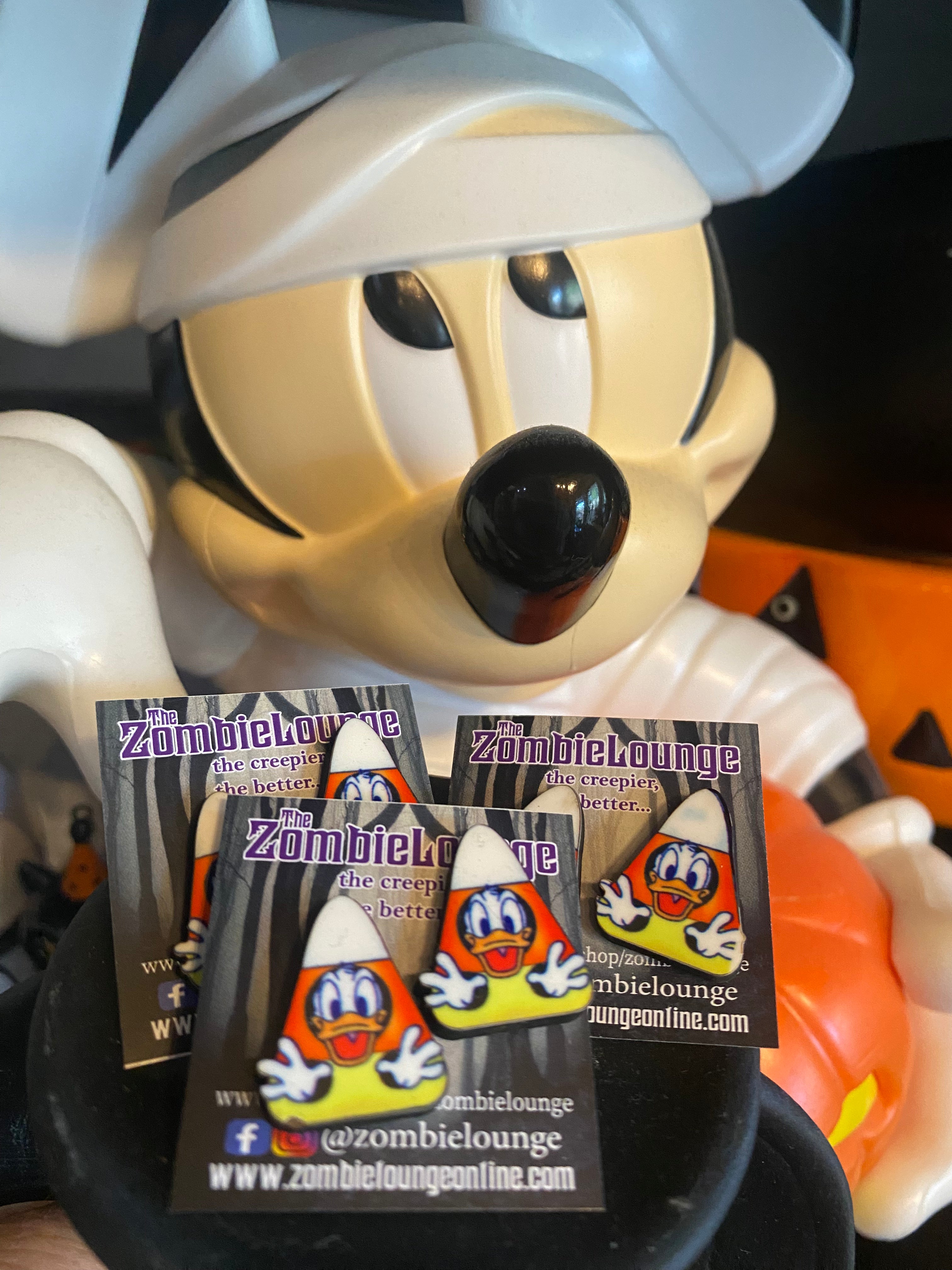 Candy Corn Duck Earrings - Halloween Jewelry, Fun Duckling Dangle Earrings for Women, Girls - Perfect for Halloween Costumes, Parties & Gifts