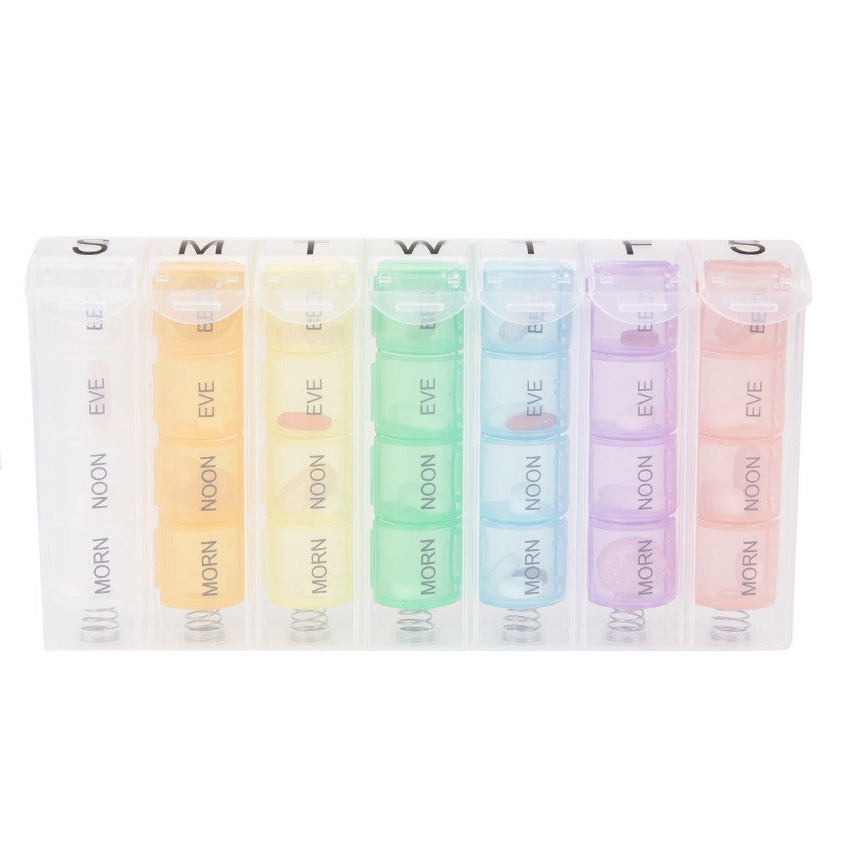 Travelon 7-Day Pill Organizer - Weekly Medication Planner with AM/PM Compartments - Perfect for Travel, Work & Daily Health Management