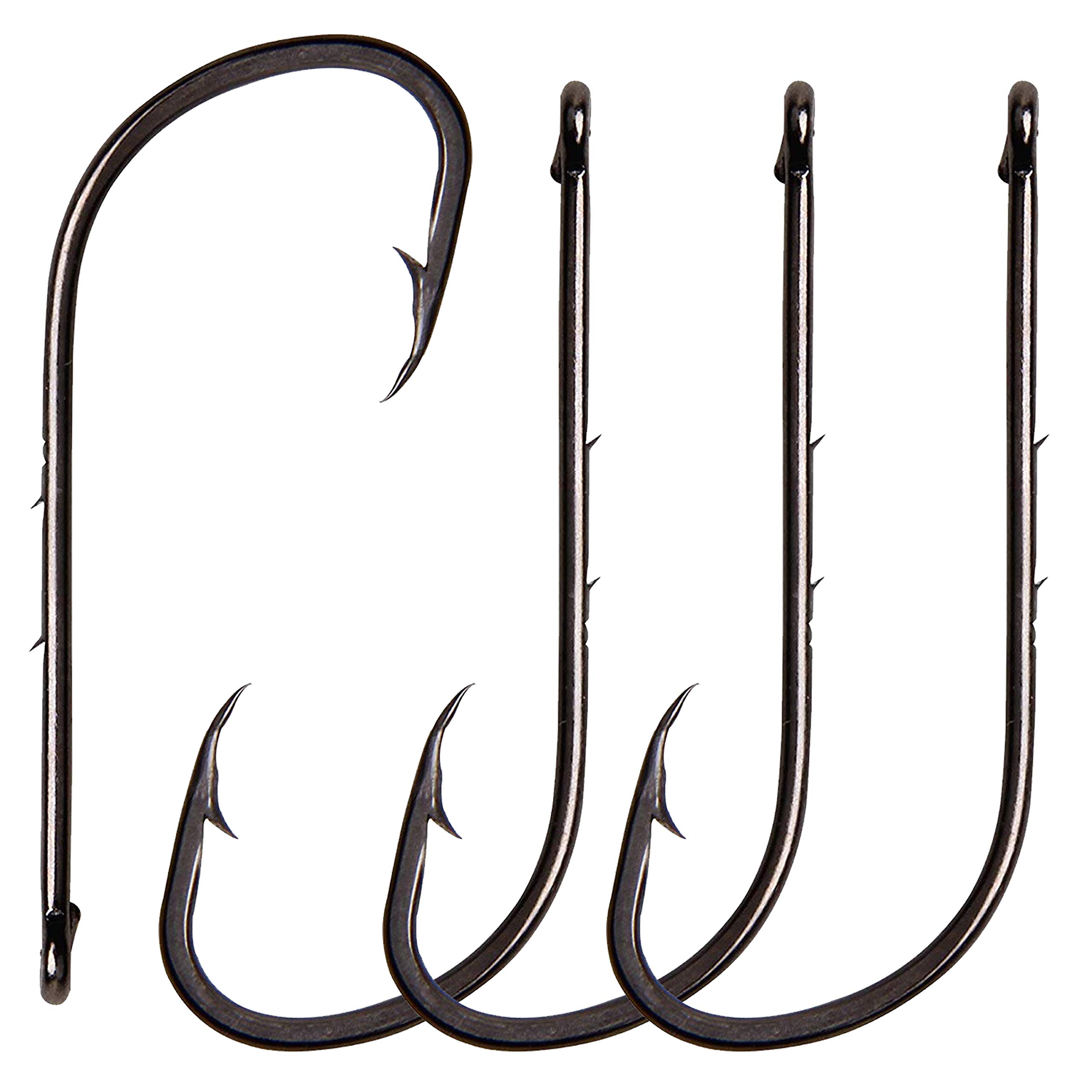 Baitholder Fishing Hooks - Barbed Shank Beak Bait Holder Hooks with 2 Barbs (50/150pcs) | Long Shank Offset Jig Hooks for Saltwater & Freshwater Fishing | Perfect for Bass, Trout, and Catfish Angling