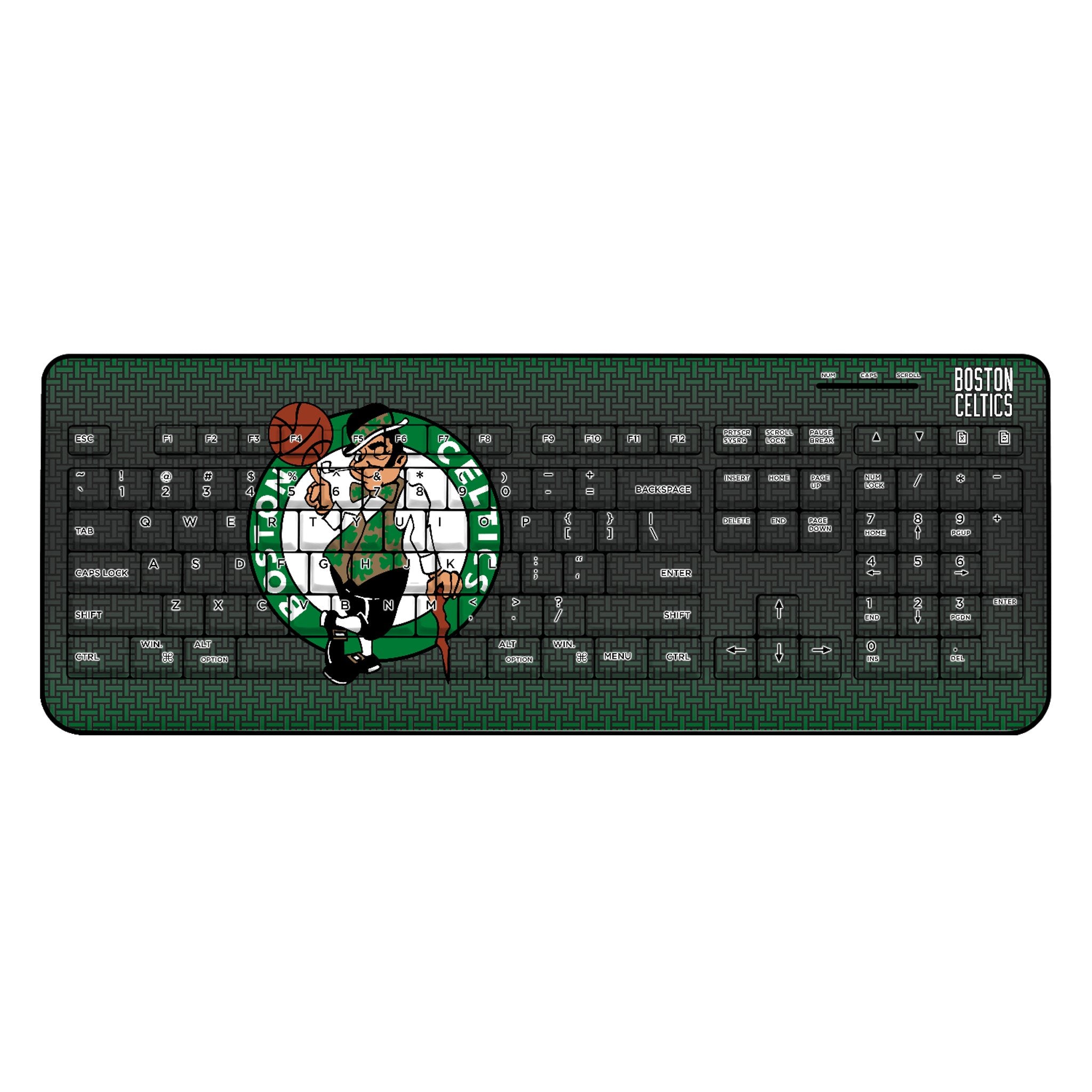 Boston Celtics Wireless USB Keyboard - Ergonomic Design for Gaming & Office Use - Perfect for Celtics Fans & NBA Enthusiasts
