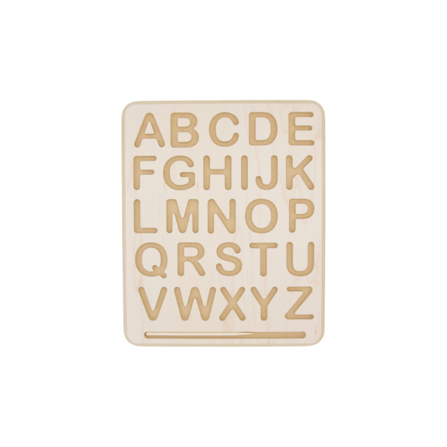 BeginAgain Wooden Alphabet Tracing Board - Montessori Learning Toy for Kids - Perfect for Preschool Writing Practice & Early Childhood Education