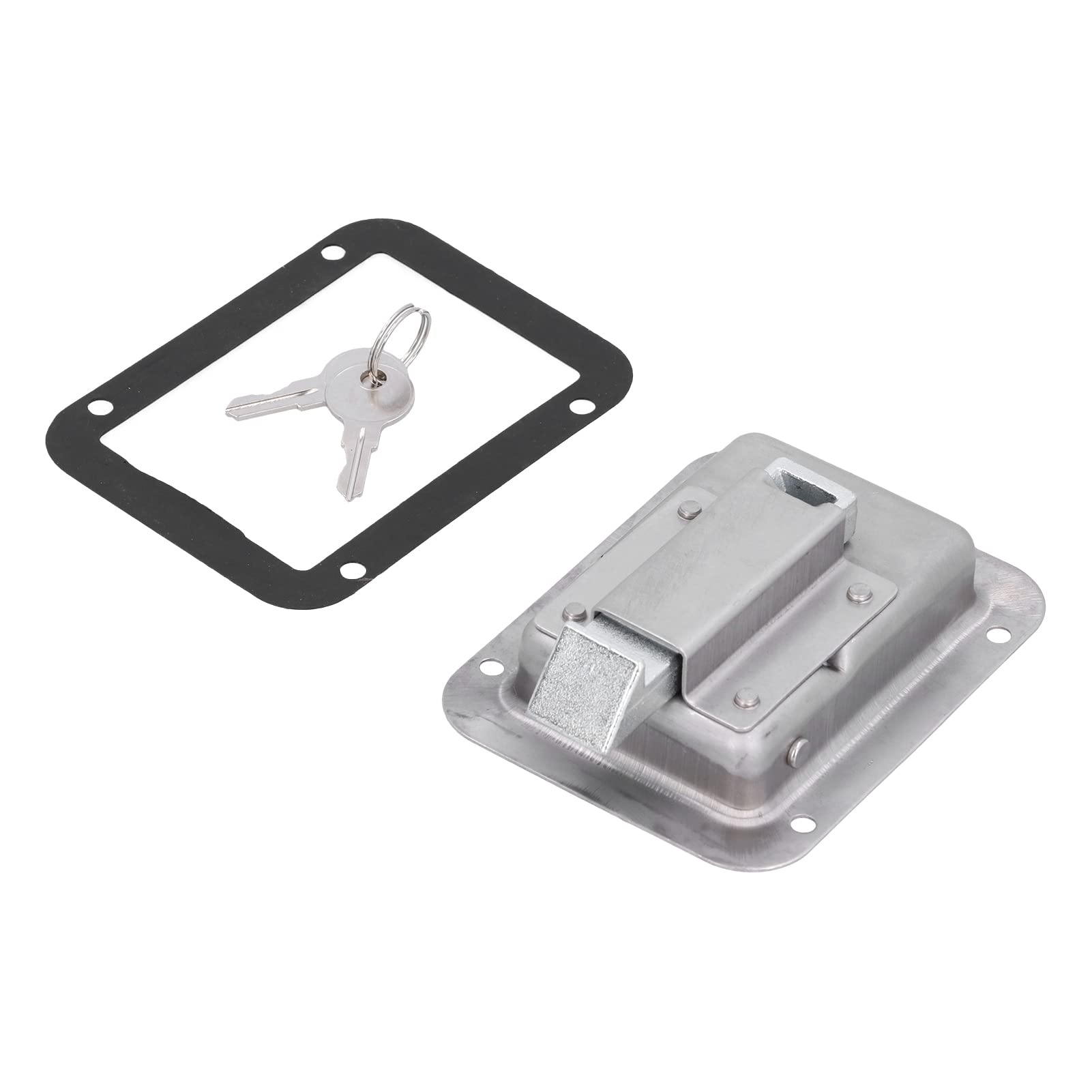Fydun RV Door Latch - 304 Stainless Steel Paddle Latch with 2 Keys | Secure Flush Mount Lock for RVs, Trailers, Toolboxes & Metal Cabinets | Durable Outdoor & Marine Use