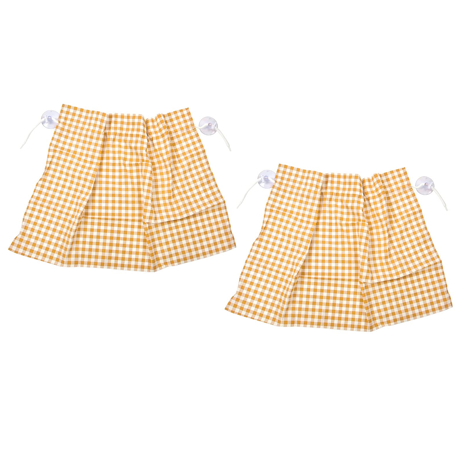 Nusind Car Window Shade, Grid Pattern Portable 2pcs Removable Side Window Curtain for Van & Car (Yellow Grid) - Perfect for Sun Protection & Privacy on Road Trips