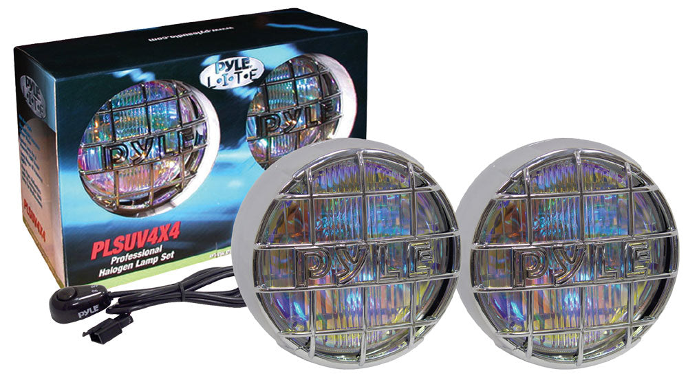 High Power Halogen SUV Grill Light Set - Off-Road Driving Lights for Trucks, Jeeps & 4x4 Vehicles - Durable Fog & Headlight Replacement for Nighttime Adventure & Off-Roading