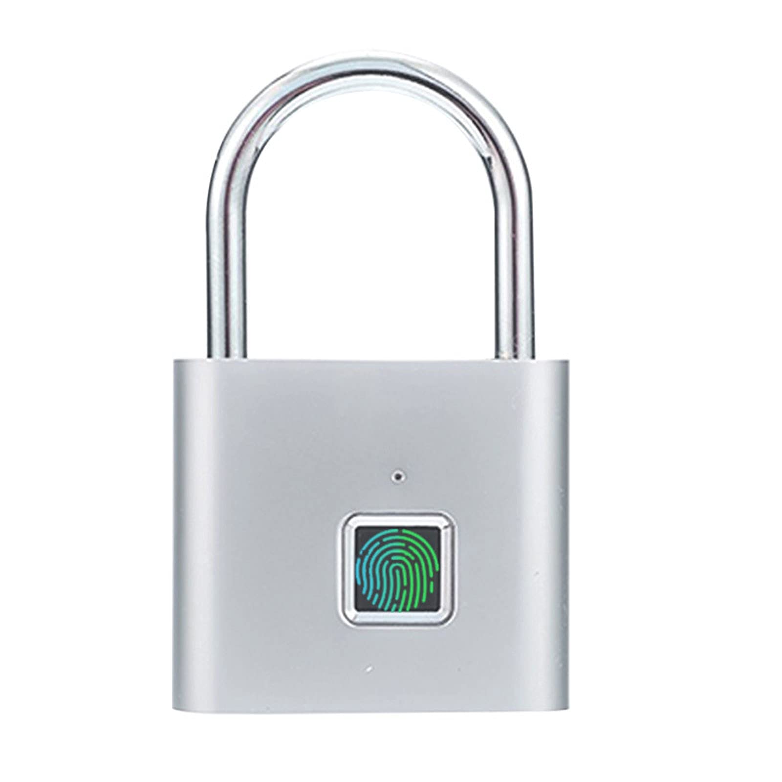 XBYUNDING Fingerprint Padlock - Ultra Lightweight One-Touch Open Smart Lock with USB Charging for Gym, Sports, School Lockers, Fence, Suitcase & Bike | Secure Storage for Home, Office & Travel Use