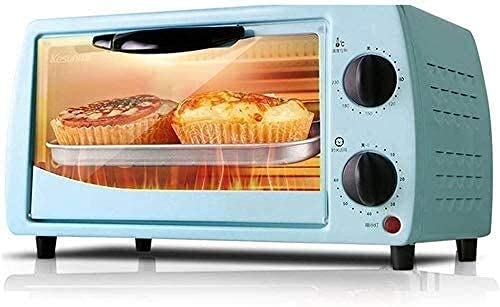 ZHOUSILIN 9L Mini Electric Oven - Adjustable Temperature 0-230℃, 60-Minute Timer, Double-Layer Baking for Home, Kitchen, Dorm & Small Spaces - Perfect for Baking Cookies, Pizza, Toast & More (Blue)