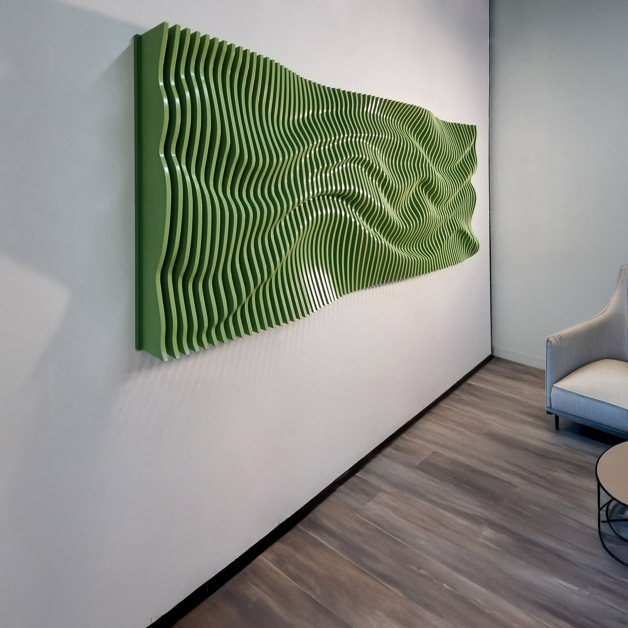 Modern Parametric Wall Art Decor - 3D Geometric Wall Sculpture for Living Room, Bedroom & Office - Contemporary Home & Office Décor