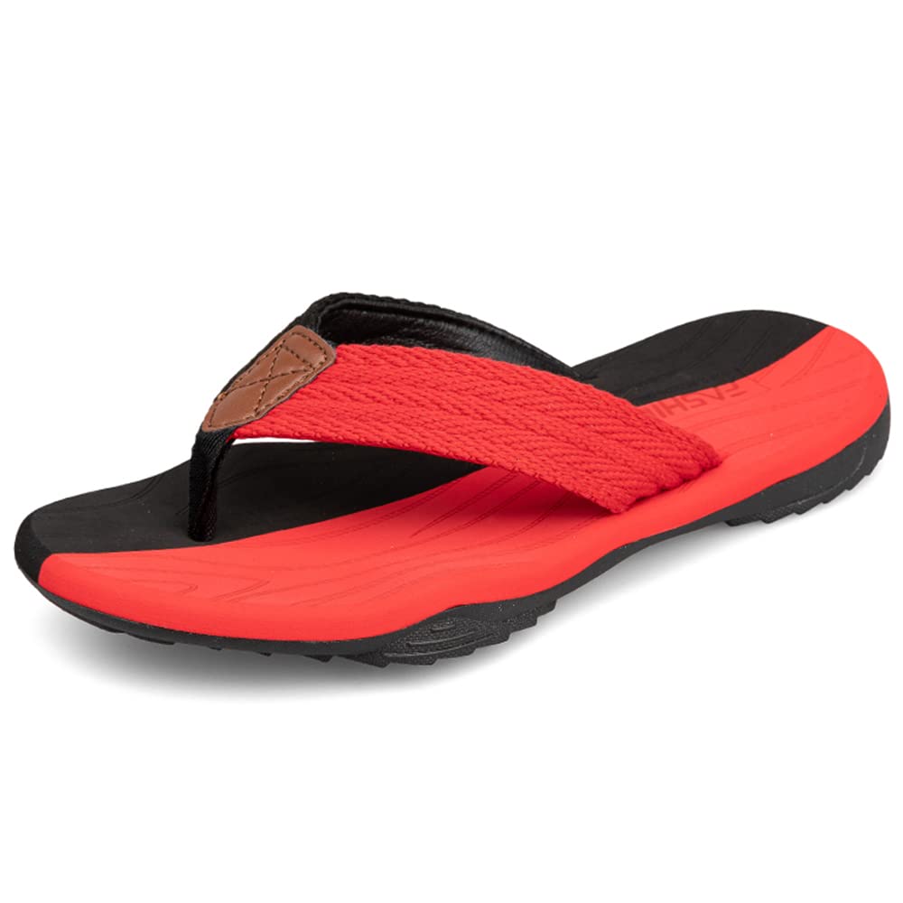 **Men's Comfortable Flip Flops with Arch Support - Breathable Thong Sandals for Summer, Beach, Pool & Casual Wear - Lightweight T-Strap Slides for Walking & Outdoor Activities**