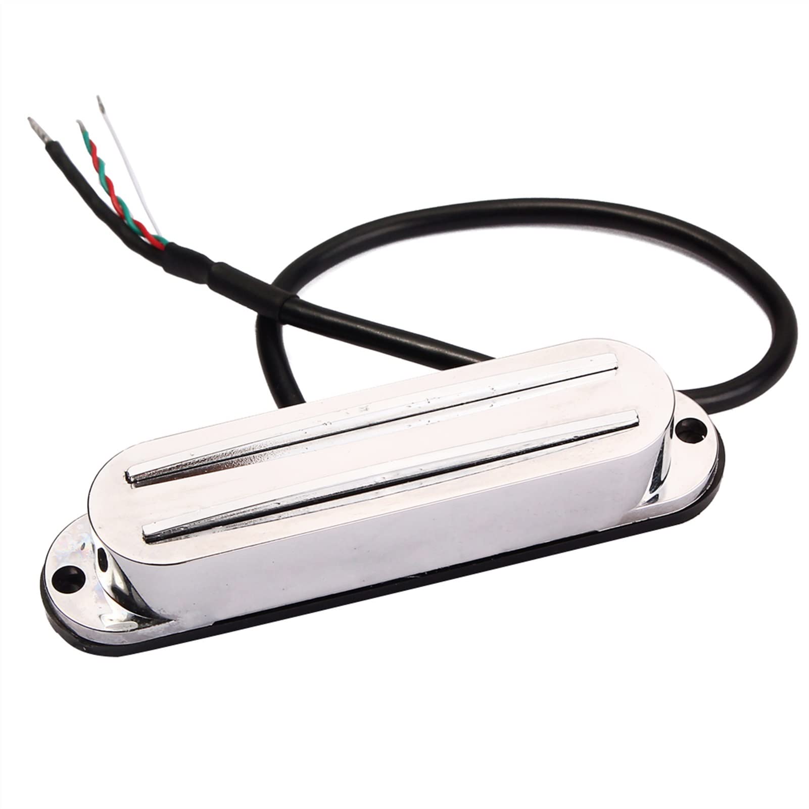 Hot Rail Humbucker Guitar Pickup - Prewired Dual Coil Pickup with Silver Cover for Electric Guitar Replacement - Perfect for Rock, Metal & Blues Performances