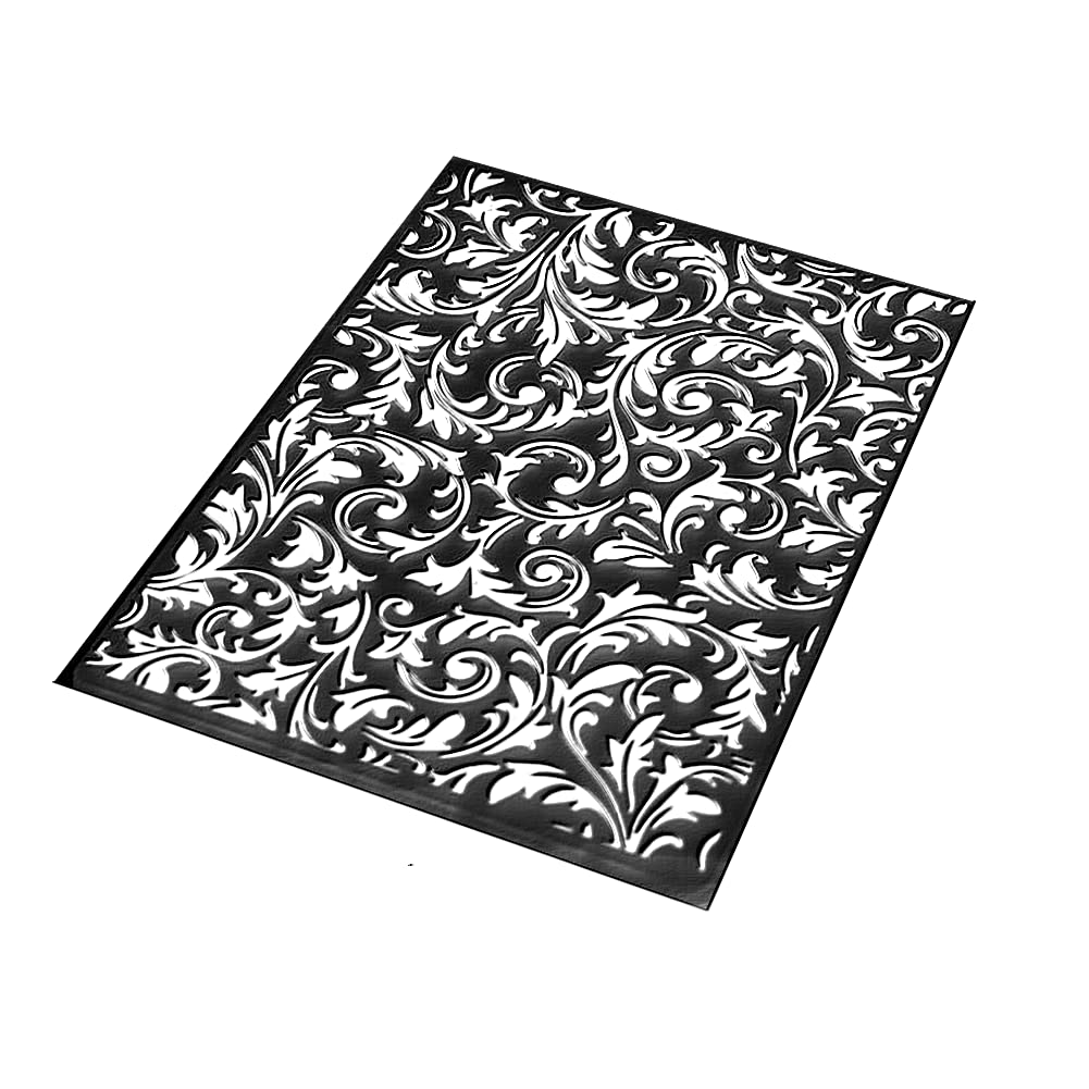 PUPUZAO 5x7 Inch Plastic Embossing Folder with Leaves Pattern - Textured Paper Craft Tool for Card Making, Scrapbooking, DIY Greeting Cards & Invitations