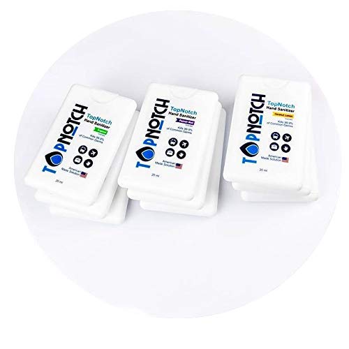 Premium Hand Sanitizer Spray - 12 Pack (0.67 fl.oz/20ml Each) - Variety Scents - Travel Size, Pocket-Friendly - Ideal for Office, Gym, Travel & Daily Use