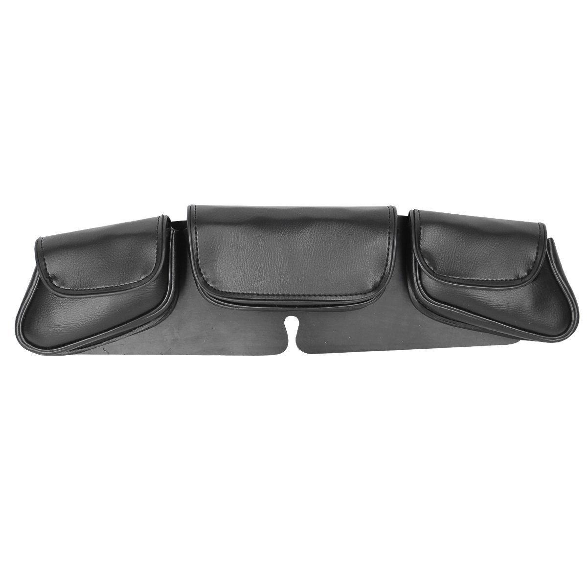 Xelement XS67104 Safe Keep Black Motorcycle Windshield Bag - Waterproof Storage Pouch for Maps, Phones & Essentials - Perfect for Harley, Cruiser & Touring Bikes