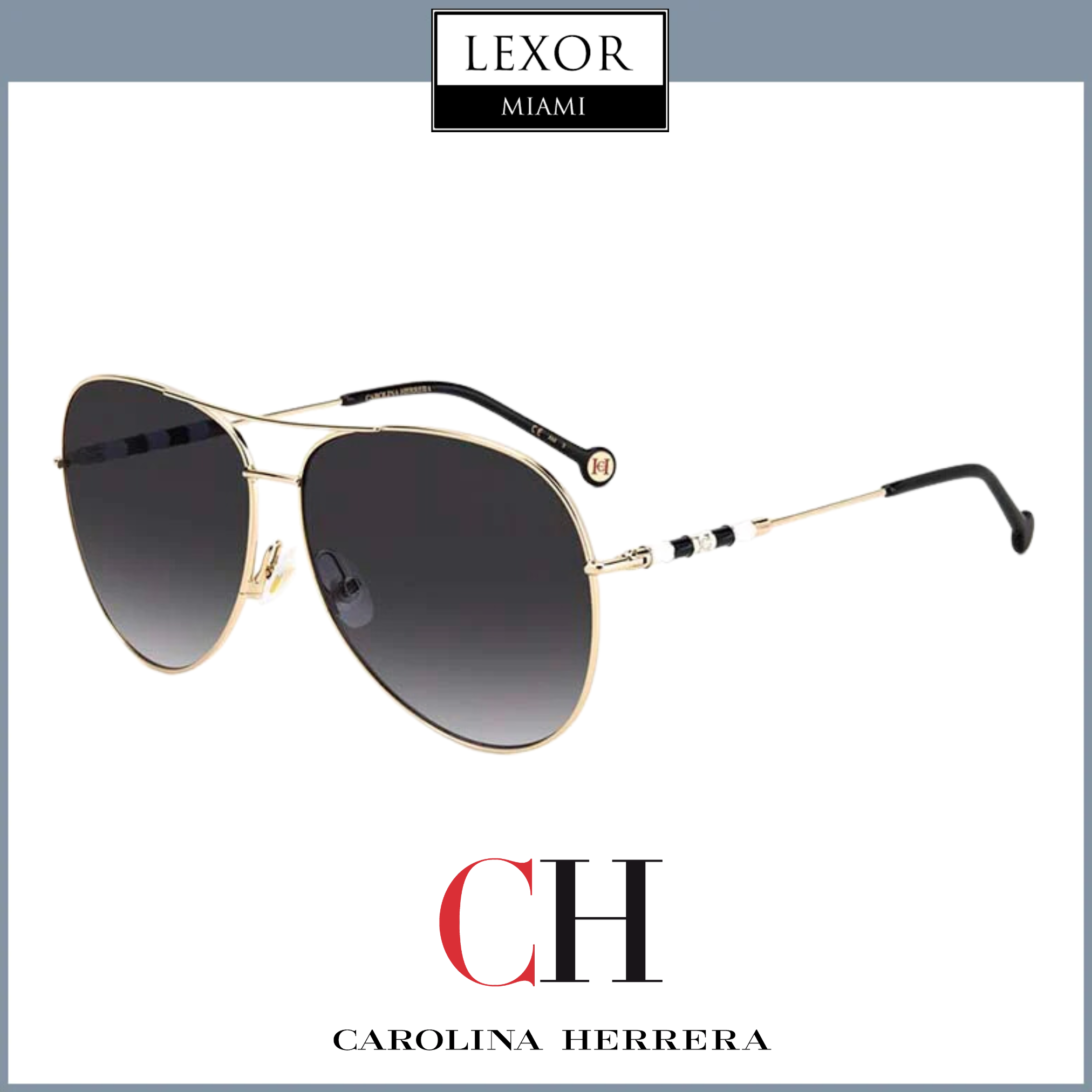 Carolina Herrera CH 0034/S 0J5G 9O 64/13 Women's Designer Sunglasses - UV Protection & Polarized Lenses for Fashion & Outdoor Activities