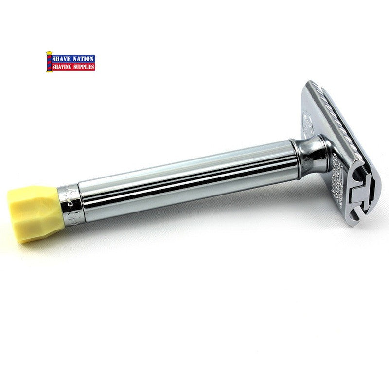 Merkur Progress Adjustable Safety Razor with Long Handle - Premium Men's Shaving Kit for Smooth & Comfortable Shave - Perfect for Wet Shaving & Beard Grooming at Home or Travel
