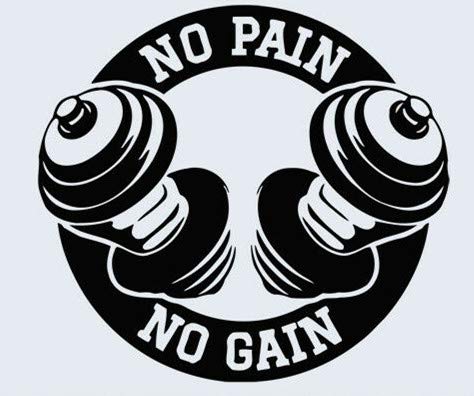 No Pain No Gain Gym Fitness Rubber Stamp - Custom Logo Stamp for Business, Wedding, Invitations & Save the Date - Perfect for DIY Projects, Gift Wrapping & Crafting