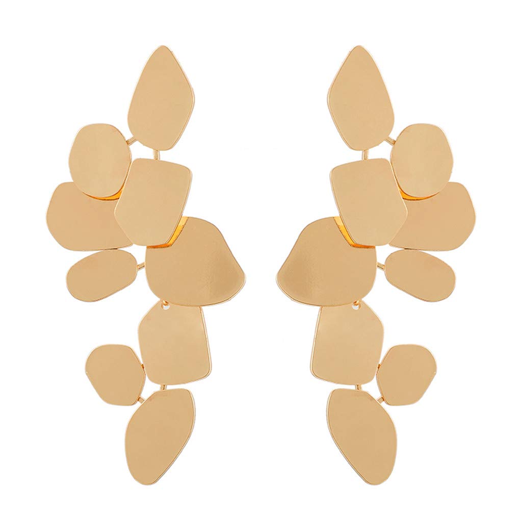 Women's Fashion Leaf Drop Dangle Earrings - Valentine's Day Costume Jewelry, Exaggerated Long Irregular Stud Earrings for Parties, Date Night & Special Occasions (Multicolor, One Size)