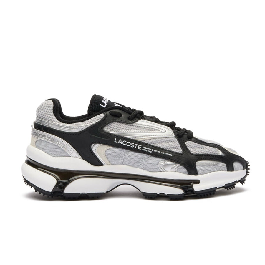 Lacoste Men's L003 2K24 124 Silver Black Sneakers - Stylish Casual Shoes for Men | Perfect for Everyday Wear, Work & Outdoor Activities