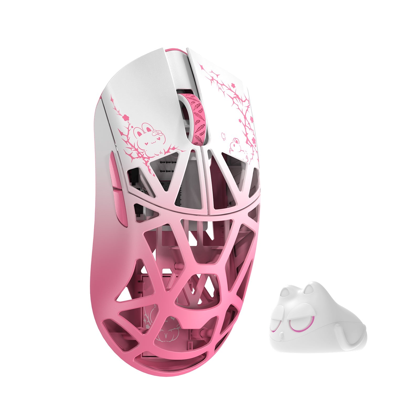 WLmouse Beast X Max Magnesium Wireless Gaming Mouse - Lightweight Pink (Solid Sides) for PC, Mac, Esports & FPS Gaming - Perfect for Competitive Gamers & Streamers