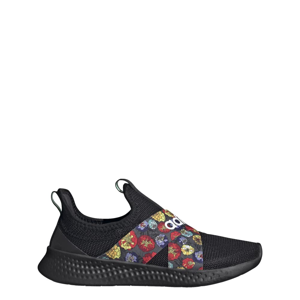 Adidas Women's Puremotion Adapt Floral Slip-On Sneakers - Black | Comfortable Casual Walking Shoes for Women | Perfect for Gym, Running, Travel & Everyday Wear