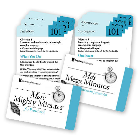 More Mighty Minutes® Preschool Activity Cards (Bilingual English/Spanish) - Set 101-200 for Early Learning & Classroom Engagement