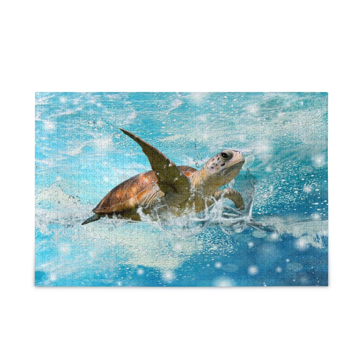 1000 Piece Sea Turtle Jigsaw Puzzle for Adults & Kids - DIY Educational Toy with Mesh Storage Bag - Perfect for Family Game Night, Classroom Activities & Stress Relief