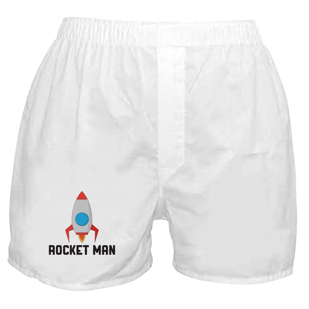 Rocket Man Boxer Shorts for Men - Fun Space-Themed Underwear | Comfortable Cotton Boxers for Sleep, Lounge & Gifts