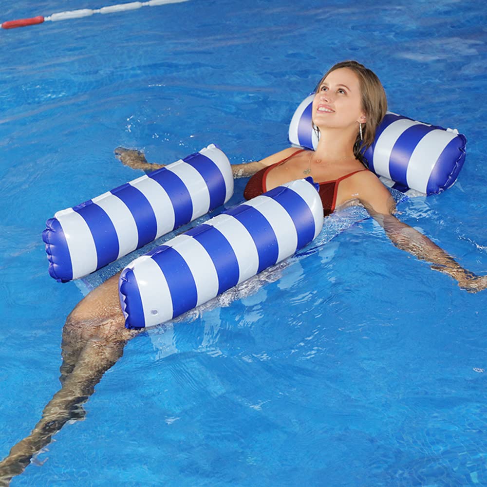 MILILOVE Inflatable Water Pool Chair with Airbag Backrest - Portable Swimming Float Hammock for Lake, Beach & Outdoor Relaxation | Perfect for Sunbathing, Pool Parties & Summer Vacations