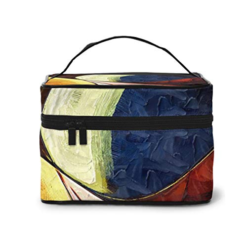 TJNMU Abstract Painting Travel Toiletry Bag - Waterproof Cosmetic Organizer & Makeup Pouch for Women - Perfect for Vacation, Gym, and Daily Essentials Storage