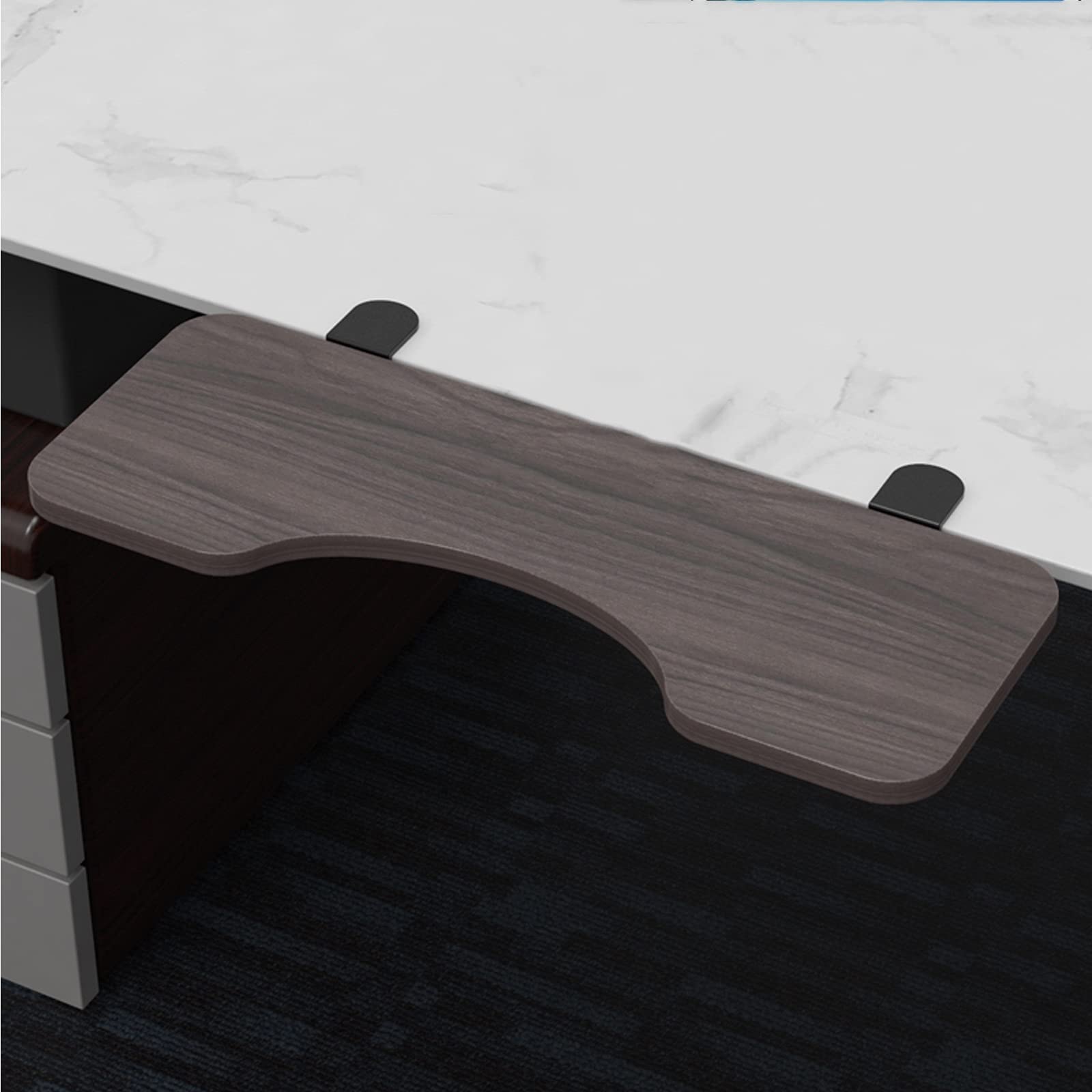 JTGPFC Foldable Clamp-On Keyboard Tray - Ergonomic Desk Mount with Sturdy C-Clamp, Adjustable Height for Comfort & Muscle Fatigue Relief | Perfect for Office, Gaming & Home Workspaces