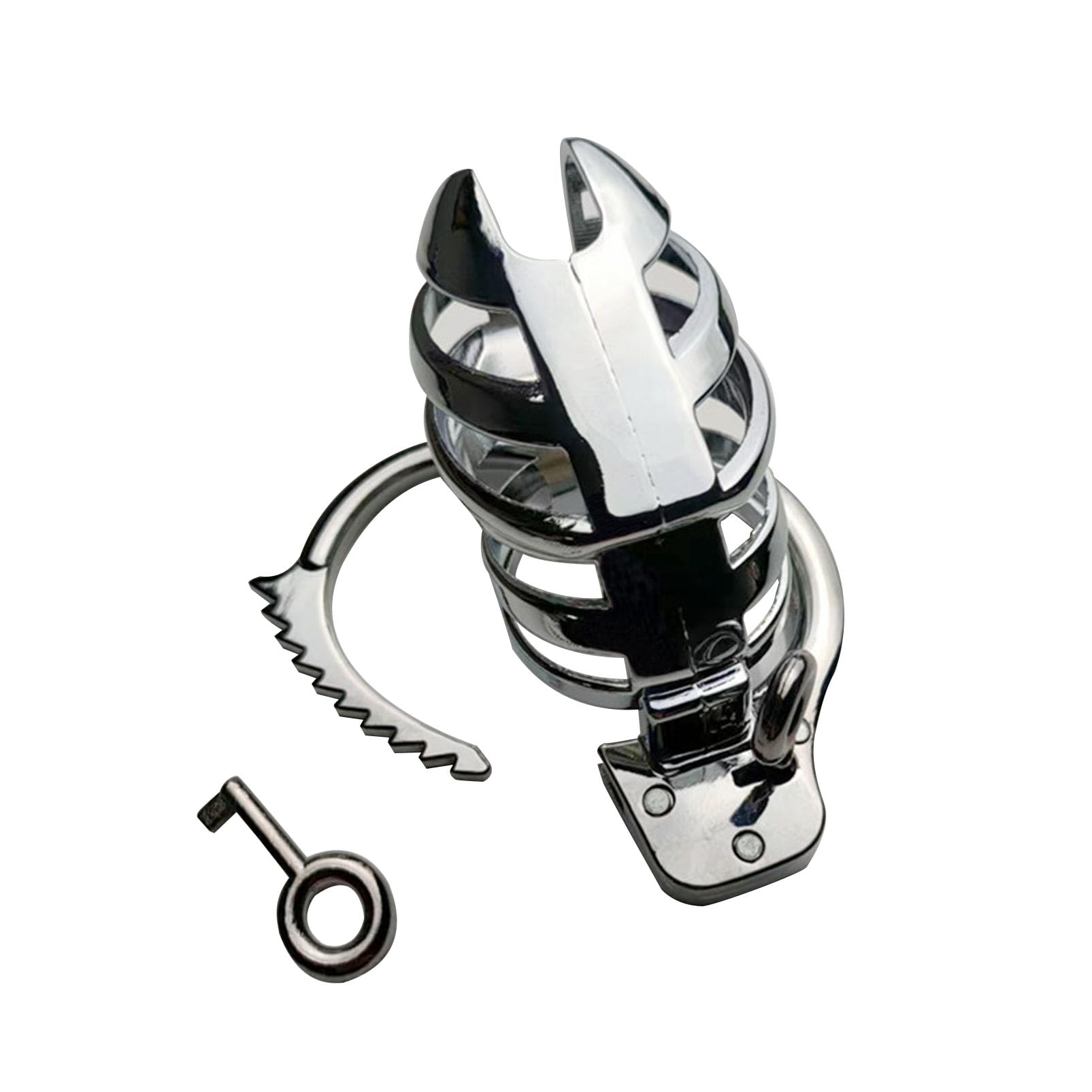 Adjustable Metal Chastity Cage for Men - Breathable Cock Cage with Lock Design - Bondage SM Sex Toy for Sissy Play - Perfect for BDSM, Roleplay & Couples Fun