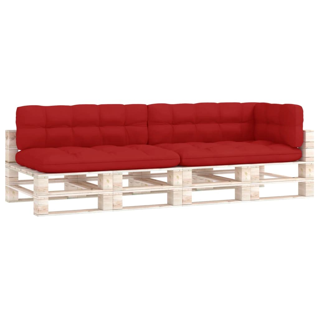 Unfade Memory 5-Piece Outdoor Sofa Cushion Set - Waterproof Patio Seat Cushions for Garden Furniture (Red) - Perfect for Backyard, Deck, and Poolside Lounging