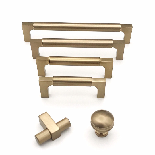 Paris Champagne Bronze Drawer Pulls and Knobs - Elegant Cabinet Hardware for Kitchen, Bathroom & Furniture (Set of 10) - Perfect for Home Renovation and DIY Projects