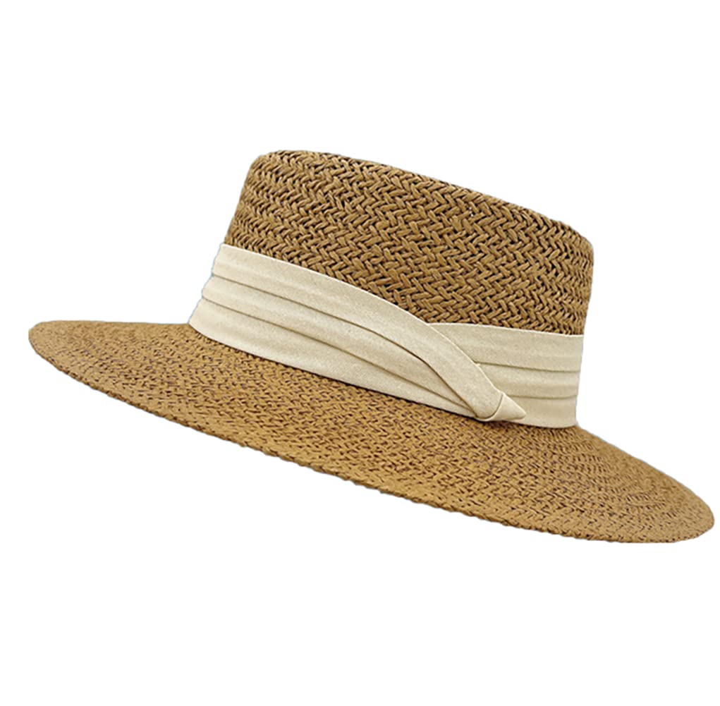 Stylish Straw Fedora Hats for Women & Men - UV Protection Summer Beach Sun Hat - Perfect for Outdoor Activities, Vacations, and Pool Parties