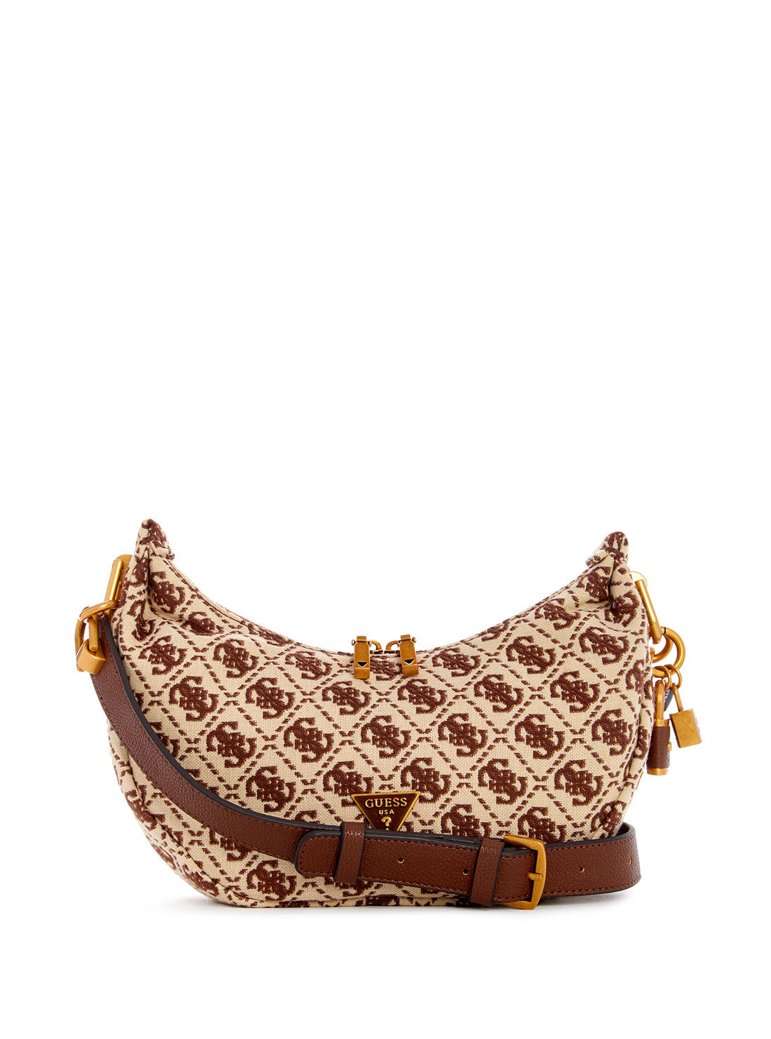 Brown Logo Shemara Mini Hobo Satchel Bag - Stylish Crossbody Purse for Women | Perfect for Work, Travel & Everyday Use