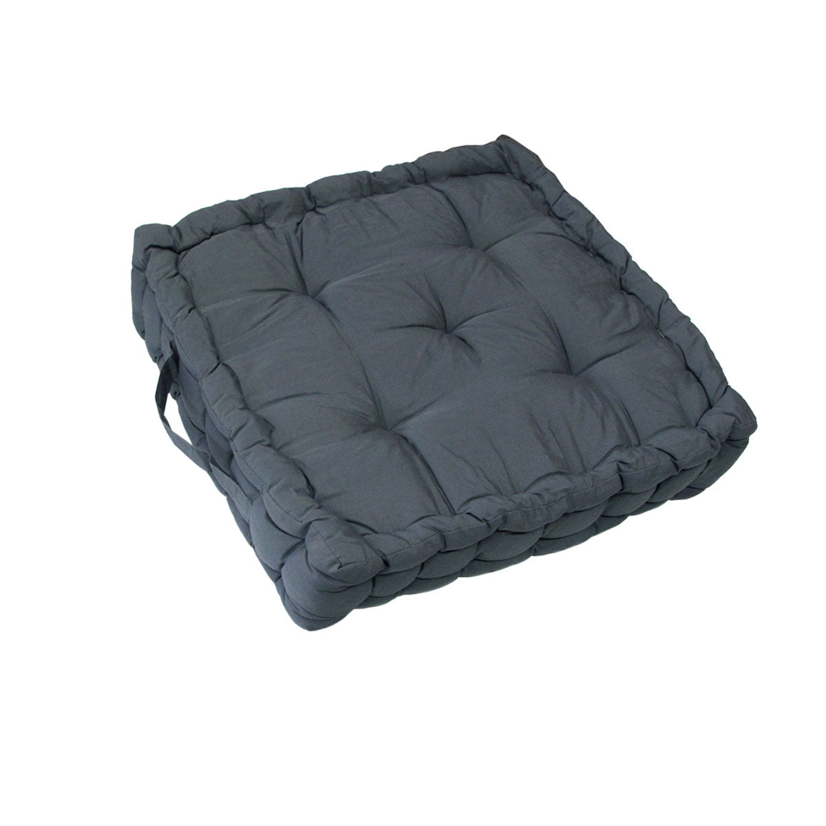 1 PC Thick Floor Cushion Pad 40 x 40 x 8 cm - Soft Grey Memory Foam Seat Mat for Yoga, Meditation, Kids Playroom & Cozy Home Decor