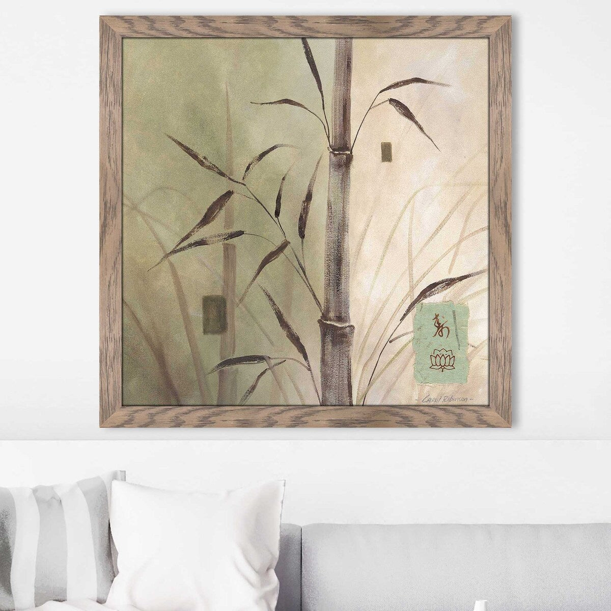 Bamboo Sanctuary II Modern Abstract Art Print on Acrylic Panel - Wall Decor for Living Room, Bedroom & Office