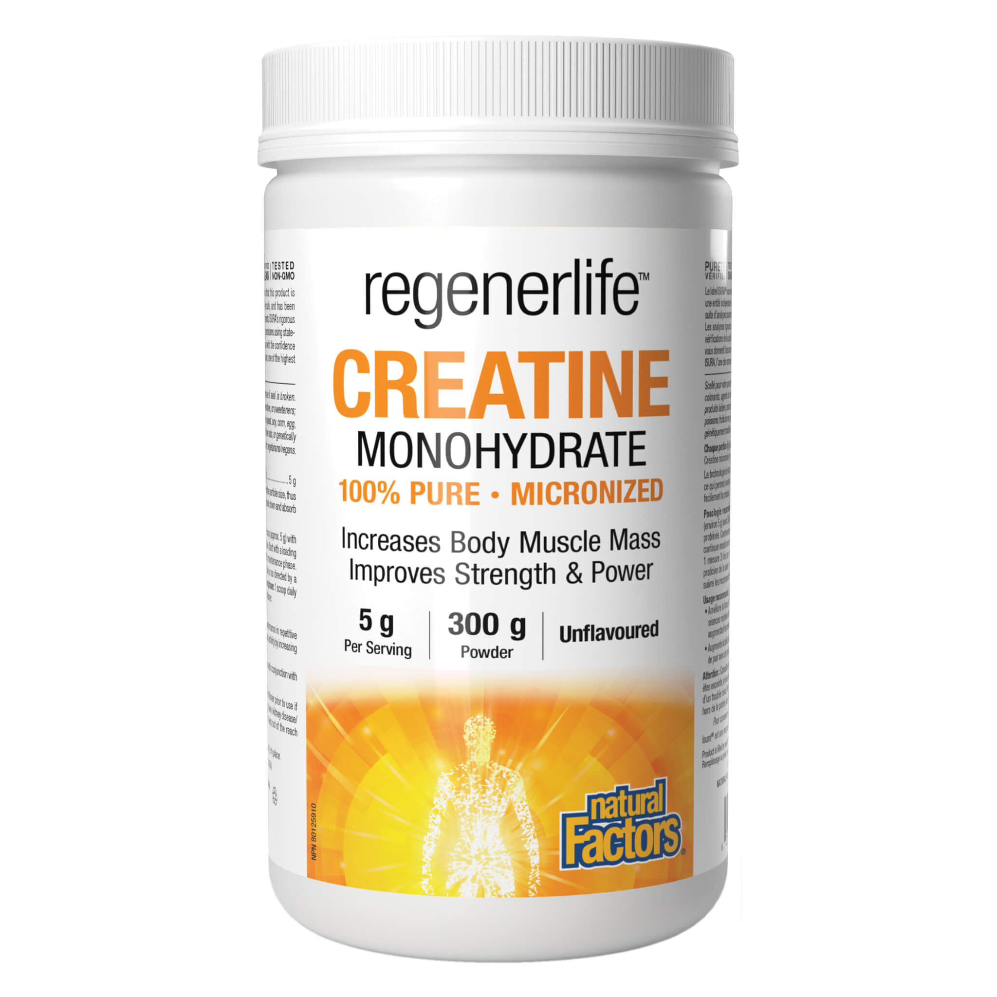 RegenerLife Micronized Creatine Monohydrate Powder - Premium Muscle Building Supplement for Athletes & Bodybuilders - Supports Strength, Endurance & Recovery - Ideal for Pre/Post Workout & Fitness Training