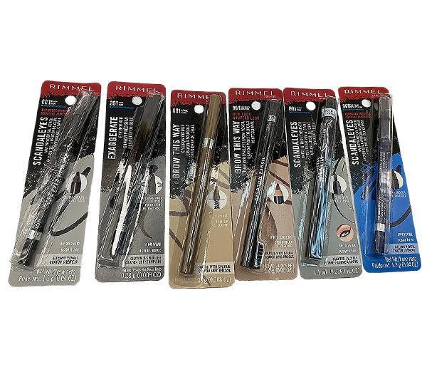 Rimmel Brow & Eye Pencils (50 Pcs Box) - Professional Eyebrow & Eyeliner Makeup Kit for Perfect Brows & Eyes - Ideal for Daily Use, Salon, and Makeup Artists