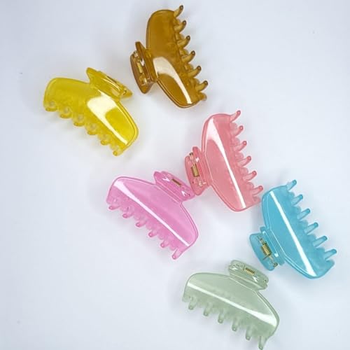 6 Pack Non-Slip Claw Clips for Thick Hair - Large Hair Clips for Women & Girls, Strong Hold Hair Accessories for Ponytails, Buns & Updos - Perfect Gift for Her