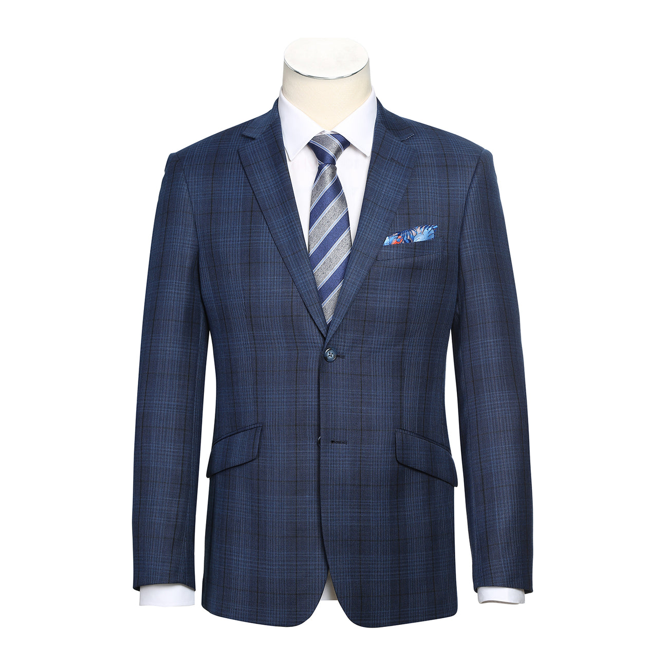 Alessandro Vitello by Renoir Slim Fit Wool Blazer Navy 565 4 | Premium Men's Business Suit Jacket for Office, Wedding & Formal Events