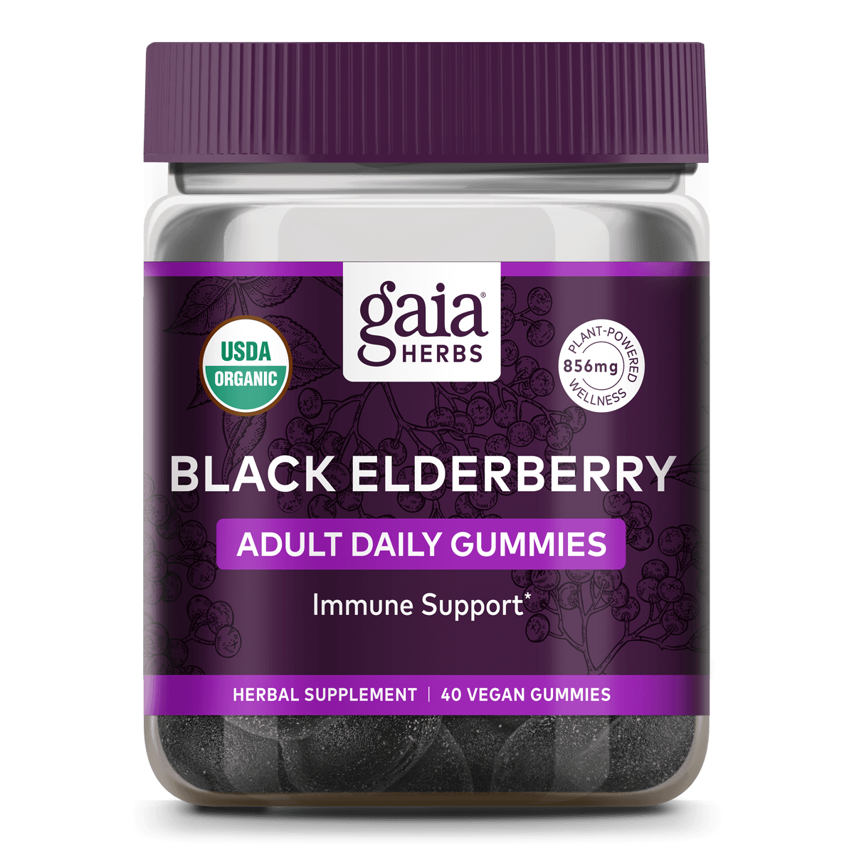 Black Elderberry Gummies for Immune Support - Delicious Berry-Flavored Vitamin C & Zinc Supplement for Adults & Kids - Perfect for Daily Wellness & Cold Season Protection