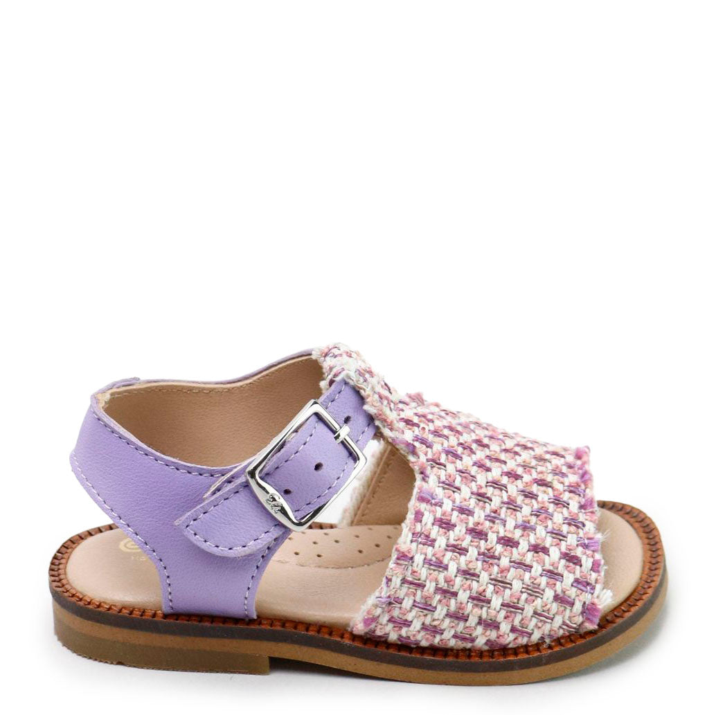 **Purple Woven Baby Sandals for Girls & Boys – Soft & Comfortable First Walking Shoes – Perfect for Beach, Park & Summer Outings**
