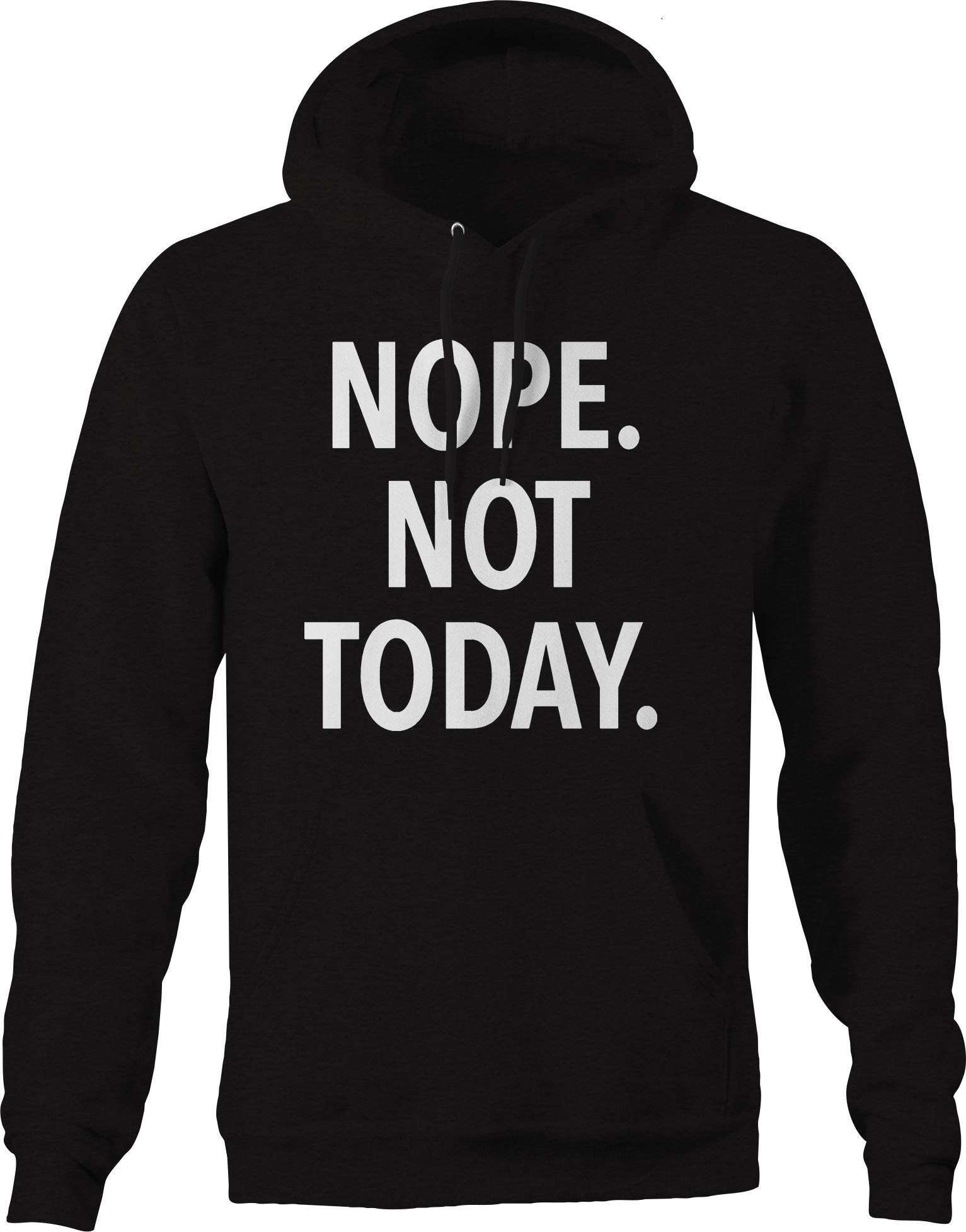 Men's Black 'Nope Not Today' Hoodie - Comfortable Pullover Sweatshirt for Casual Wear, Gym, and Street Style