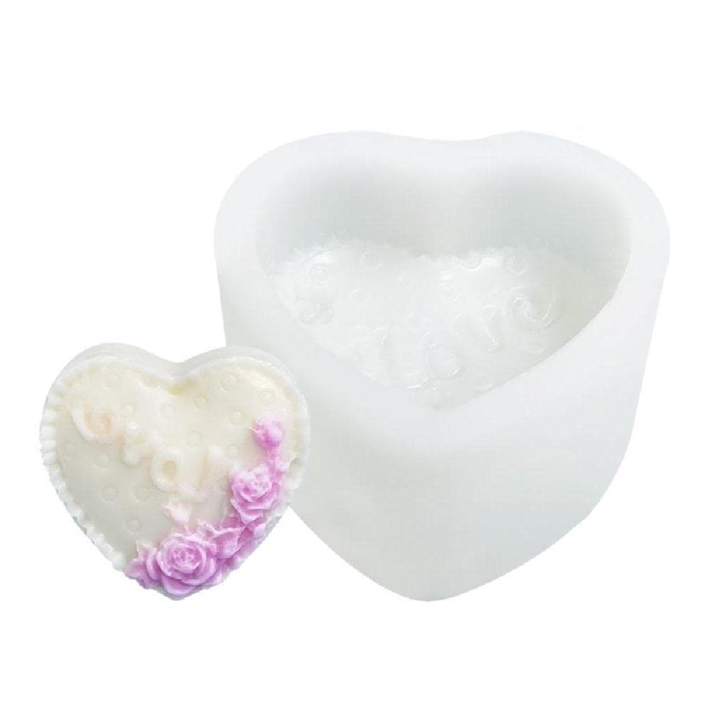 3D Heart Rose Silicone Mold - DIY Soap, Cake, Chocolate & Candle Making Kit - Small Rose Silicone Mold for Bath Bombs, Desserts & Crafts - Perfect for Valentine's Day, Weddings & Home Decor