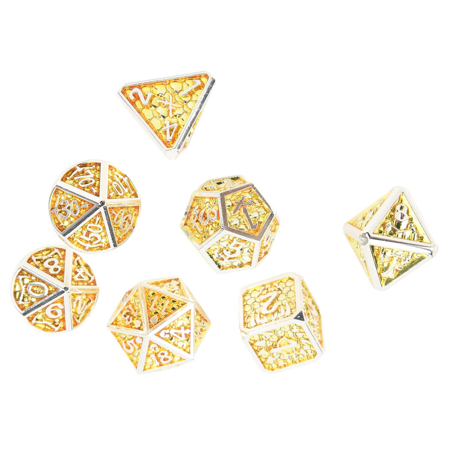 Premium Metal Polyhedral Dice Set - Handcrafted D&D RPG Gaming Dice for Tabletop Games, Dungeons & Dragons, MTG - Perfect for Gifts, School Supplies & Game Nights