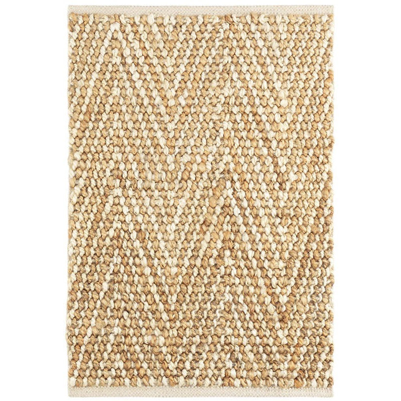 Dash & Albert Meghan Ivory/Natural Woven Jute Rug - Handmade Bohemian Style Area Rug for Living Room, Bedroom & Dining Room Decor