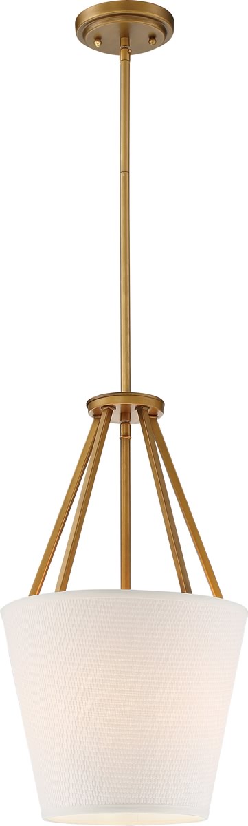 12W Seneca 3-Light Pendant Lighting Fixture in Natural Brass - Perfect for Kitchen Island, Dining Room, and Entryway Decor