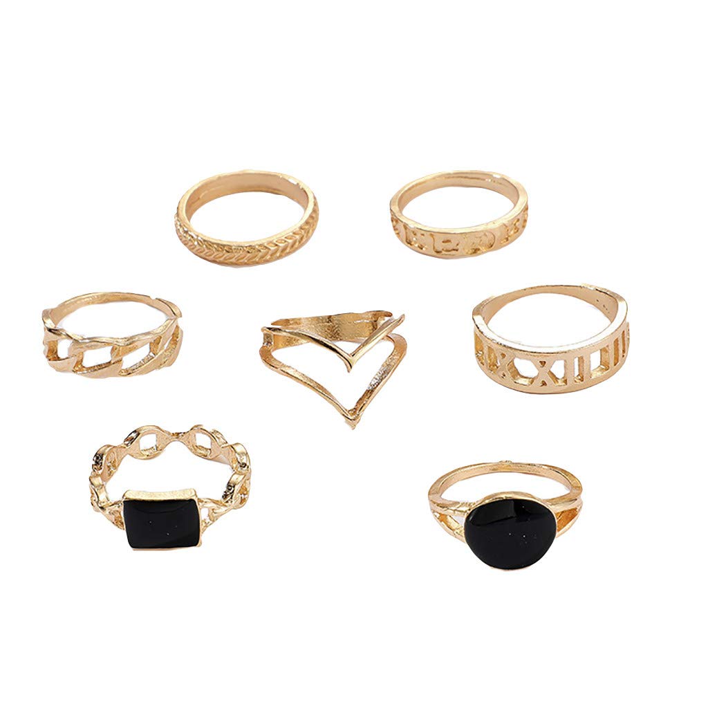 Vintage Opal Crystal Rings for Women - Boho Midi Finger Jewelry Set, Perfect for Gifts, Parties & Everyday Wear