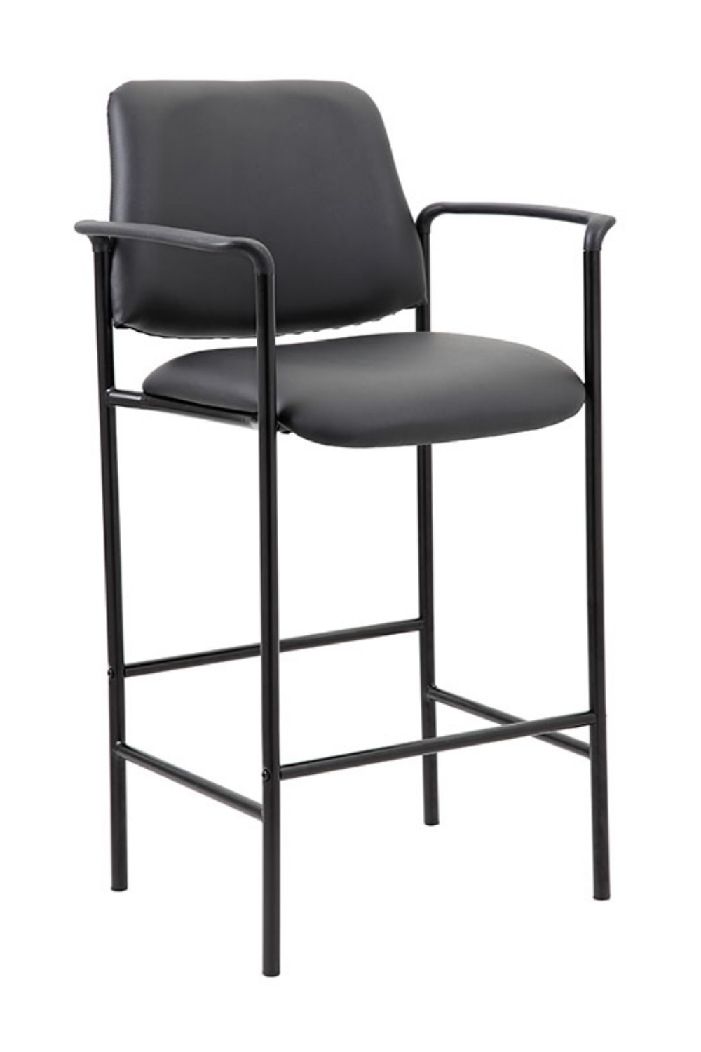 Boss Contemporary Black Caressoft Counter Stool B169503 - Modern Bar Stool for Kitchen Island, Breakfast Nook & Home Bar Decor
